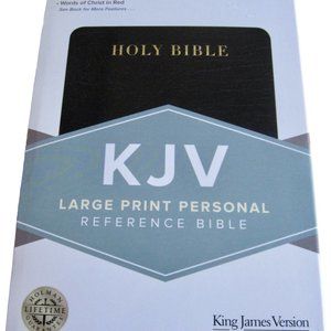 Holy Bible KJV Christs Words in Red Large Print Personal Reference Black Homan
